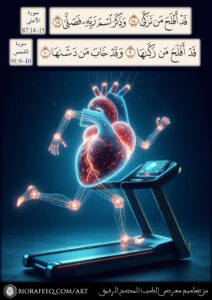 { قَدْ أَفْلَحَ مَن تَزَكَّىٰ (14) وَذَكَرَ اسْمَ رَبِّهِ فَصَلَّىٰ (15) } [87 الأعلى:14-15] ، { قَدْ أَفْلَحَ مَن زَكَّىٰهَا (9) وَقَدْ خَابَ مَن دَسَّىٰهَا (10) } [91 الشمس:9-10] ، من تصاميم معرض صور الطب المدمج الرفيق ، الطب المدمج ، الطب المدمج الرفيق ، الأسباب الجذرية للأمراض المزمنة ، جميل السلمي ، جميل عواد السلمي